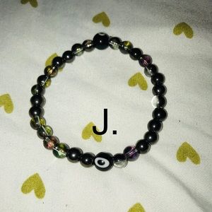 J. Evil Eye Blessed and Beaded Bracelet